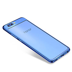 Funda Silicona Ultrafina Carcasa Transparente H04 para Huawei Honor V10 Azul