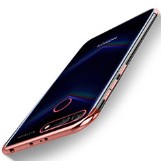 Funda Silicona Ultrafina Carcasa Transparente H04 para Huawei Honor View 20 Oro Rosa