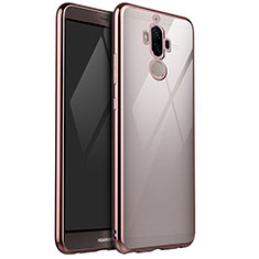 Funda Silicona Ultrafina Carcasa Transparente H04 para Huawei Mate 9 Oro Rosa