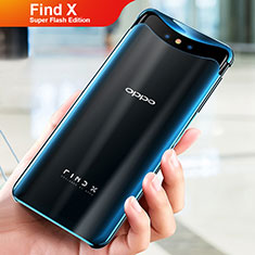 Funda Silicona Ultrafina Carcasa Transparente H04 para Oppo Find X Super Flash Edition Azul