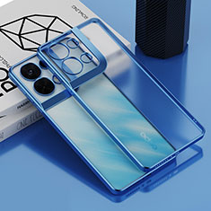 Funda Silicona Ultrafina Carcasa Transparente H04 para Oppo Reno8 Pro 5G Azul