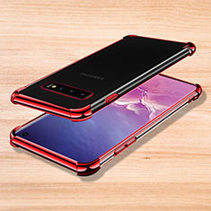 Funda Silicona Ultrafina Carcasa Transparente H04 para Samsung Galaxy S10 5G Rojo