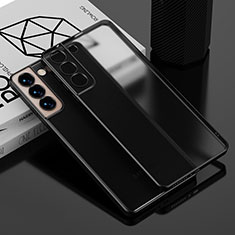 Funda Silicona Ultrafina Carcasa Transparente H04 para Samsung Galaxy S21 Plus 5G Negro