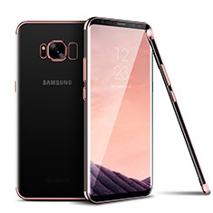 Funda Silicona Ultrafina Carcasa Transparente H04 para Samsung Galaxy S8 Plus Oro Rosa