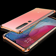 Funda Silicona Ultrafina Carcasa Transparente H04 para Xiaomi Mi 10 Oro Rosa