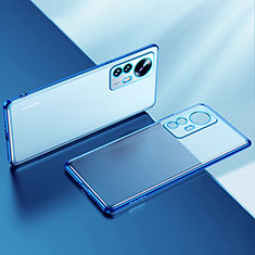 Funda Silicona Ultrafina Carcasa Transparente H04 para Xiaomi Mi 12 Pro 5G Azul