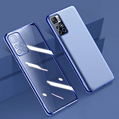 Funda Silicona Ultrafina Carcasa Transparente H04 para Xiaomi Poco M4 Pro 5G Azul