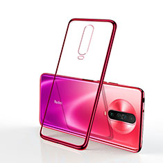 Funda Silicona Ultrafina Carcasa Transparente H04 para Xiaomi Redmi K30 4G Rojo