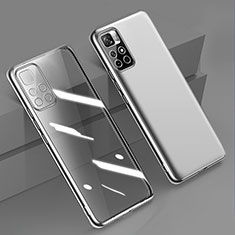 Funda Silicona Ultrafina Carcasa Transparente H04 para Xiaomi Redmi Note 11 5G Plata