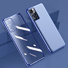 Funda Silicona Ultrafina Carcasa Transparente H04 para Xiaomi Redmi Note 11 Pro+ Plus 5G Azul