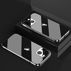 Funda Silicona Ultrafina Carcasa Transparente H05 para Apple iPhone 13 Mini Negro