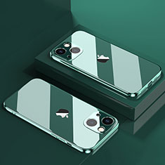 Funda Silicona Ultrafina Carcasa Transparente H05 para Apple iPhone 13 Verde