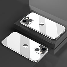 Funda Silicona Ultrafina Carcasa Transparente H05 para Apple iPhone 14 Plata