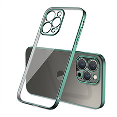 Funda Silicona Ultrafina Carcasa Transparente H05 para Apple iPhone 14 Pro Max Verde