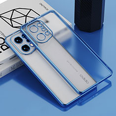 Funda Silicona Ultrafina Carcasa Transparente H05 para Oppo Find X5 5G Azul
