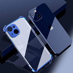 Funda Silicona Ultrafina Carcasa Transparente H06 para Apple iPhone 13 Azul