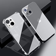 Funda Silicona Ultrafina Carcasa Transparente H06 para Apple iPhone 14 Plus Plata