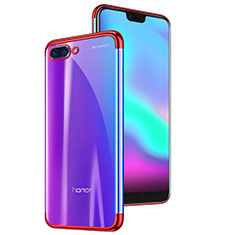 Funda Silicona Ultrafina Carcasa Transparente H06 para Huawei Honor 10 Rojo