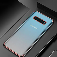 Funda Silicona Ultrafina Carcasa Transparente H06 para Samsung Galaxy S10 Plus Oro Rosa