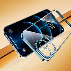 Funda Silicona Ultrafina Carcasa Transparente H07 para Apple iPhone 13 Pro Max Azul