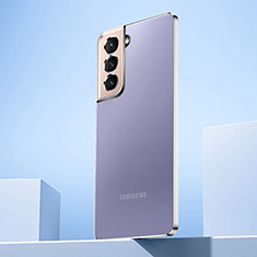 Funda Silicona Ultrafina Carcasa Transparente H07 para Samsung Galaxy S21 5G Plata