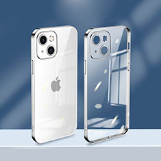 Funda Silicona Ultrafina Carcasa Transparente H08 para Apple iPhone 13 Mini Plata