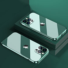 Funda Silicona Ultrafina Carcasa Transparente H08 para Apple iPhone 14 Pro Verde