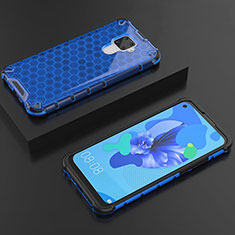 Funda Silicona Ultrafina Carcasa Transparente H08 para Huawei Mate 30 Lite Azul