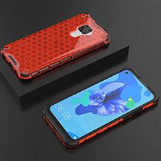 Funda Silicona Ultrafina Carcasa Transparente H08 para Huawei Mate 30 Lite Rojo