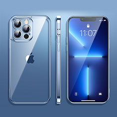 Funda Silicona Ultrafina Carcasa Transparente H09 para Apple iPhone 13 Pro Max Azul