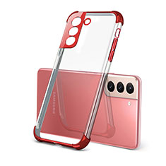 Funda Silicona Ultrafina Carcasa Transparente H09 para Samsung Galaxy S21 Plus 5G Rojo