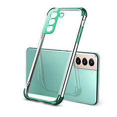 Funda Silicona Ultrafina Carcasa Transparente H09 para Samsung Galaxy S22 5G Verde