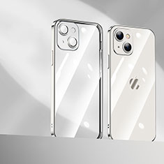 Funda Silicona Ultrafina Carcasa Transparente H10 para Apple iPhone 13 Plata