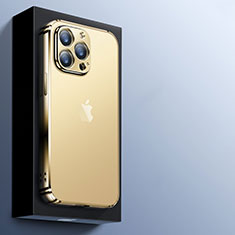 Funda Silicona Ultrafina Carcasa Transparente H10 para Apple iPhone 13 Pro Max Oro