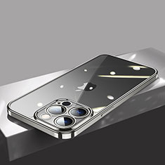 Funda Silicona Ultrafina Carcasa Transparente H12 para Apple iPhone 13 Pro Max Negro