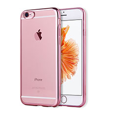Funda Silicona Ultrafina Carcasa Transparente H17 para Apple iPhone 6S Oro Rosa