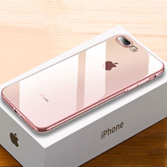 Funda Silicona Ultrafina Carcasa Transparente HC02 para Apple iPhone 7 Plus Oro Rosa
