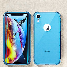 Funda Silicona Ultrafina Carcasa Transparente HC08 para Apple iPhone XR Azul Cielo
