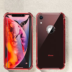 Funda Silicona Ultrafina Carcasa Transparente HC08 para Apple iPhone XR Rojo