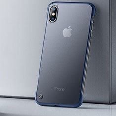Funda Silicona Ultrafina Carcasa Transparente HT01 para Apple iPhone Xs Max Azul