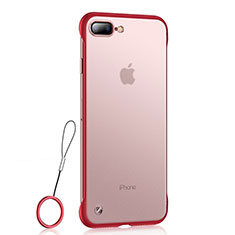 Funda Silicona Ultrafina Carcasa Transparente HT02 para Apple iPhone 7 Plus Rojo