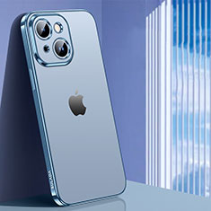 Funda Silicona Ultrafina Carcasa Transparente LD1 para Apple iPhone 14 Azul Cielo