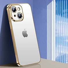 Funda Silicona Ultrafina Carcasa Transparente LD1 para Apple iPhone 14 Plus Oro