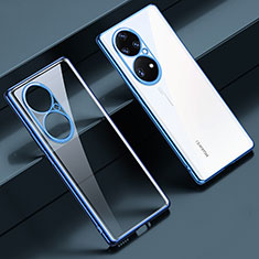 Funda Silicona Ultrafina Carcasa Transparente LD1 para Huawei P50 Pro Azul