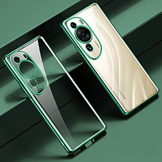 Funda Silicona Ultrafina Carcasa Transparente LD1 para Huawei P60 Art Verde