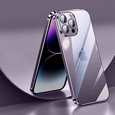 Funda Silicona Ultrafina Carcasa Transparente LD2 para Apple iPhone 13 Pro Morado