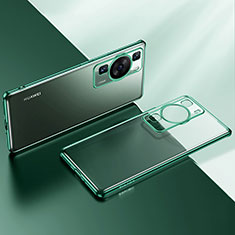 Funda Silicona Ultrafina Carcasa Transparente LD2 para Huawei P60 Verde