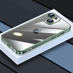 Funda Silicona Ultrafina Carcasa Transparente LD4 para Apple iPhone 13 Verde