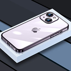 Funda Silicona Ultrafina Carcasa Transparente LD4 para Apple iPhone 14 Plus Morado