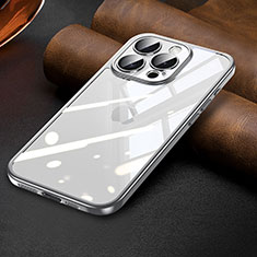 Funda Silicona Ultrafina Carcasa Transparente LD7 para Apple iPhone 15 Pro Max Plata